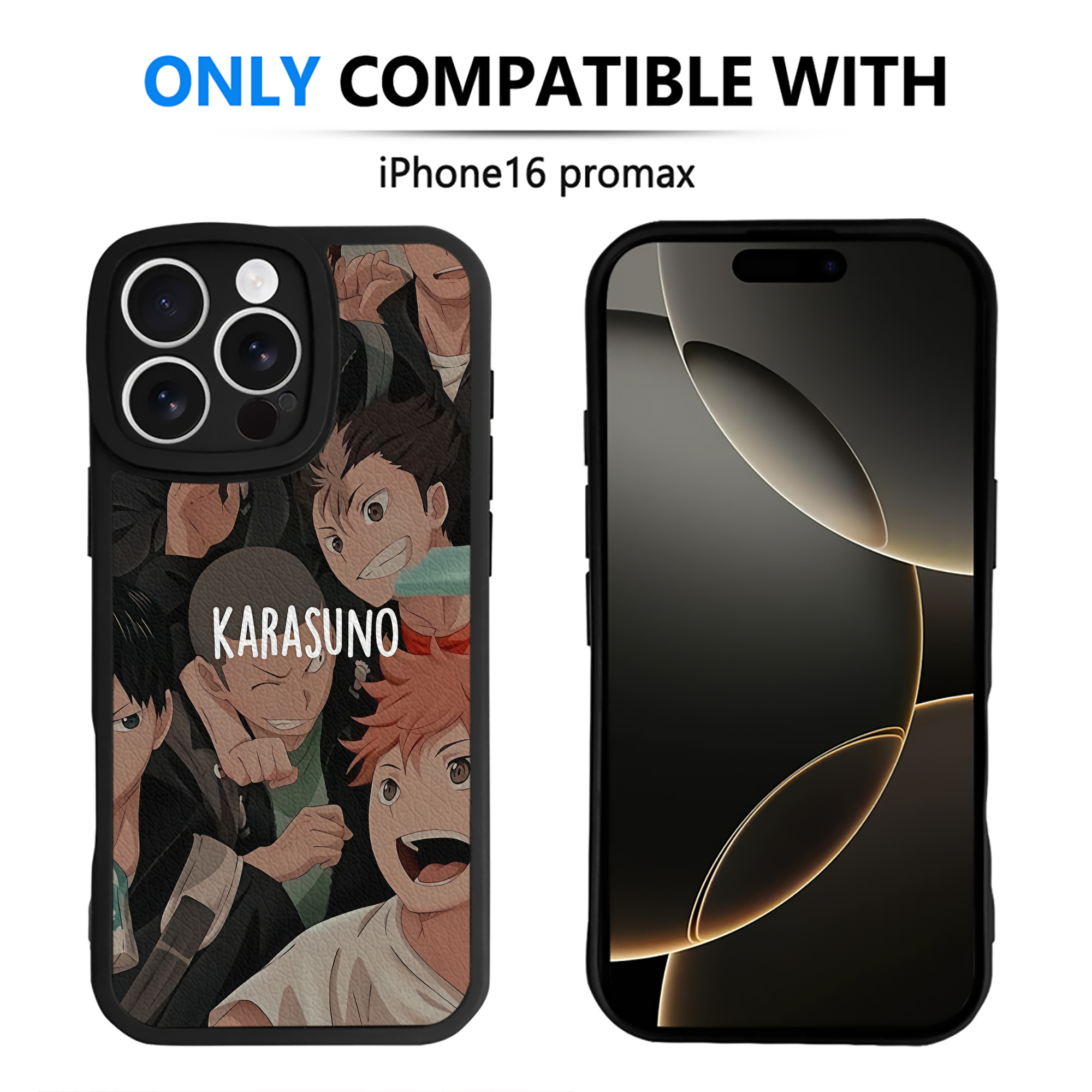 （画像用） ハイキュー!! Haikyu!! 【iPhone 16シリーズ対応】シリコンスマホケース（レザー調） 材質：シリコン